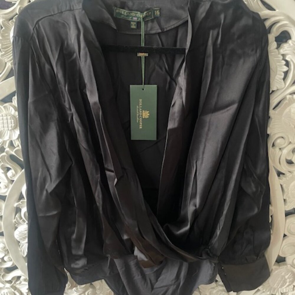 Holland Cooper Silk body suit black